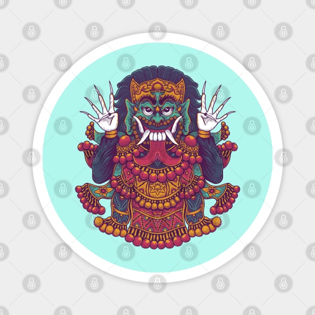 Balinese Mask Magnet by yudabento